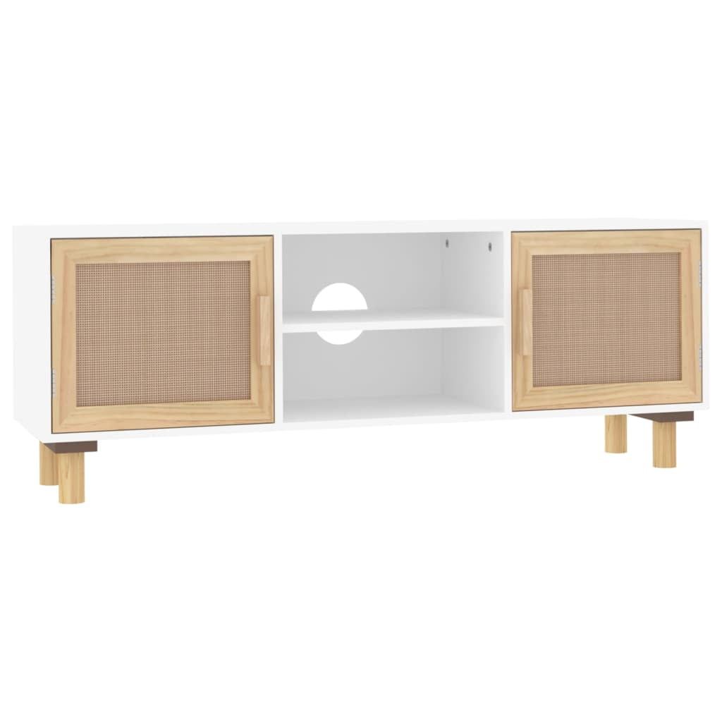 Vidaxl Tv Stand Tv Console Tv Unit Cupboard Solid Wood Pine And Natural ... throughout Vidaxl Tv Stand Tv Unit With Storage Media Unit Hamar White Solid Wood Pine
