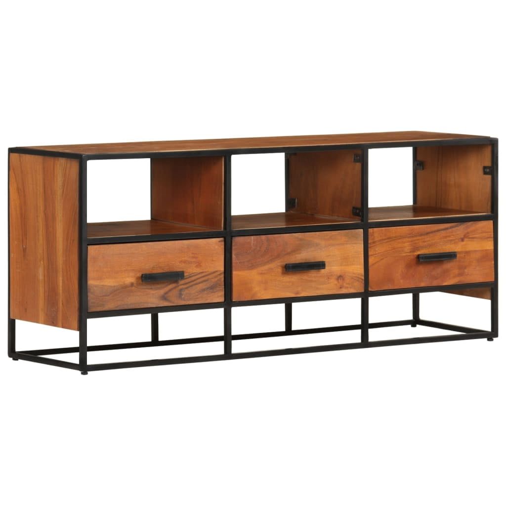 Vidaxl Tv Stand Tv Unit Sideboard Home Tv Console Media Unit Rough ... throughout Elevating Your Living Space vidaXL TV Cabinet in Black and Natural Wood