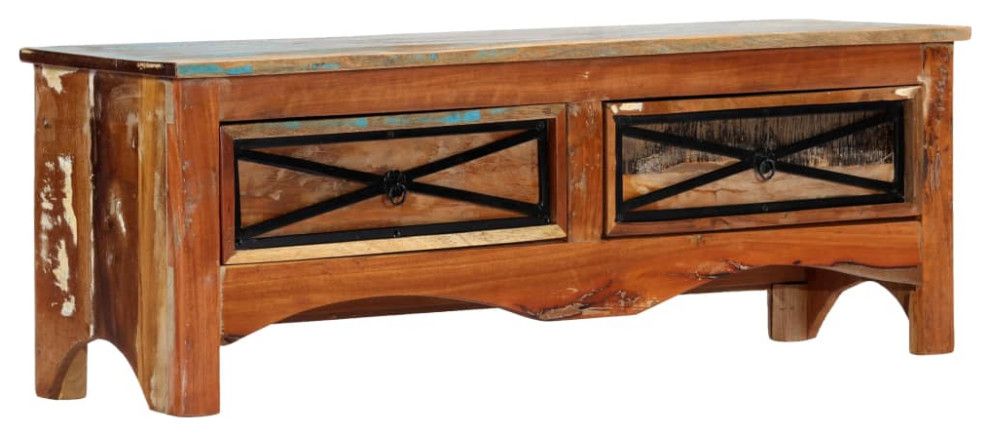 Vidaxl Tv Stand Tv Unit Sideboard Tv Console Cabinet Solid Reclaimed ... inside How Solid Wood Construction Enhances Durability and Aesthetics of TV Units