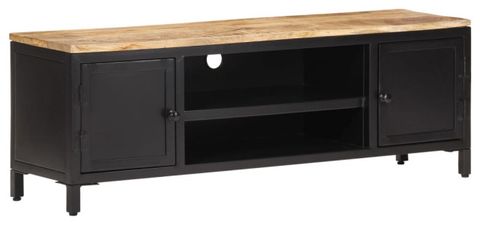 Vidaxl Tv Stand Tv Unit Sideboard Tv Console Cabinet Solid Rough Mango ... with Understanding the Durability Benefits of Mango Wood vs Acacia Wood in Furniture