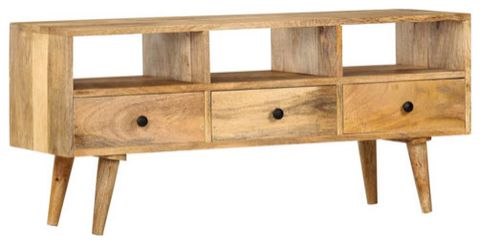 Vidaxl Tv Stand Tv Unit Sideboard Tv Console Media Cabinet Solid Mango ... regarding Understanding the durability benefits of solid mango wood in tv console furniture