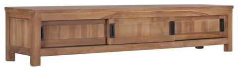 Vidaxl Tv Stand Tv Unit Sideboard Tv Console Media Cabinet Solid Teak ... for Functional Beauty in Contemporary Furniture Design