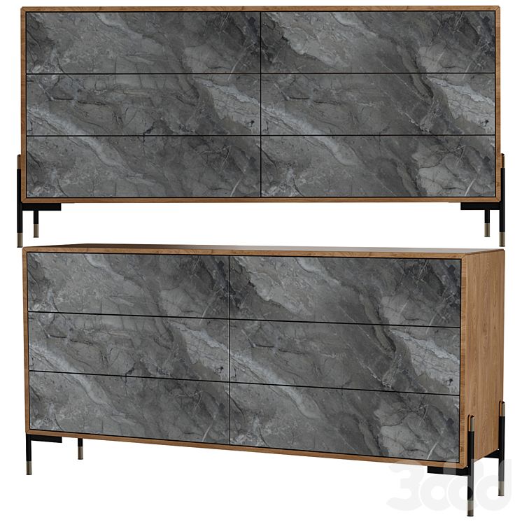 Vig Furniture Nova Domus Metcalf - Mid-Century Walnut &amp; Grey Dresser ... for Nova Domus Metcalf Mid-Century Walnut And Gray Dresser