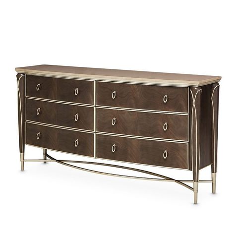 Villa Cherie Hazelnut Dresser Aico Furniture | Furniture Cart regarding Villa Cherie Dresser - Hazelnut