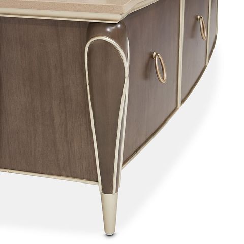 Villa Cherie Hazelnut Media Cabinet Aico Furniture | Furniture Cart within Villa Cherie Dresser - Hazelnut