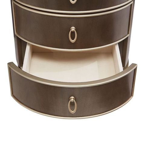 Villa Cherie Hazelnut Upholstered Bedroom Set Aico Furniture ... within Villa Cherie Dresser - Hazelnut