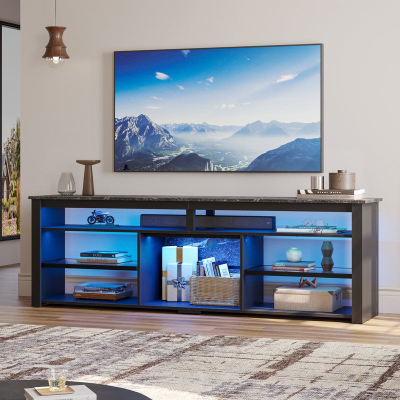 Wade Logan® Brahma 70&quot; Gaming Tv Console For Tvs Up To 75 Inch, Led ... within Unlocking the Potential of Your Lammar TV Console