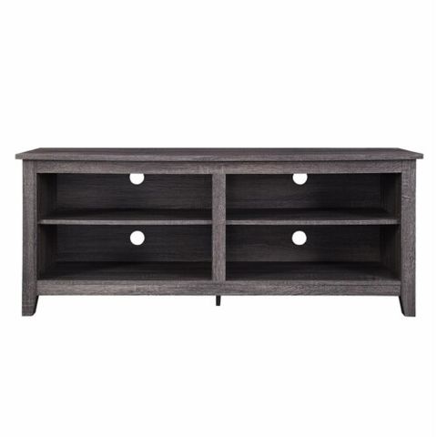 Walker Edison Essential Modern Wood Tv Stand For Tvs Up To 65 In ... for Avf Transitional Wood Tv Stand For Most Tvs 27" To 65" In Gray Oak