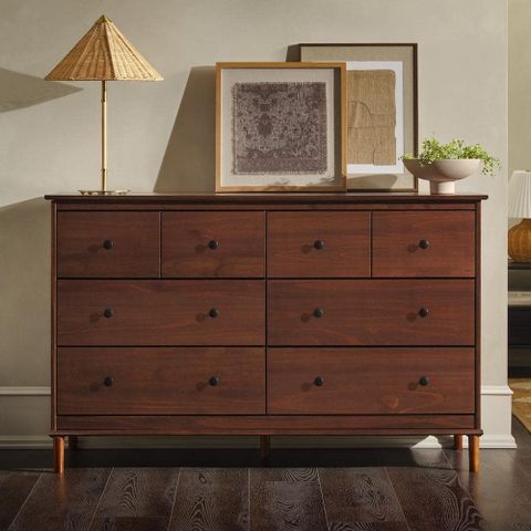 Walker Edison Furniture Company Classic Mid-Century Modern Walnut 6 ... regarding How to Style Your Living Space with Classic Wooden Pieces