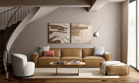 What Colors Go With A Brown Leather Sofa, According To Designers pertaining to Unlocking Style How to Pair Rugs and Throws with Leather