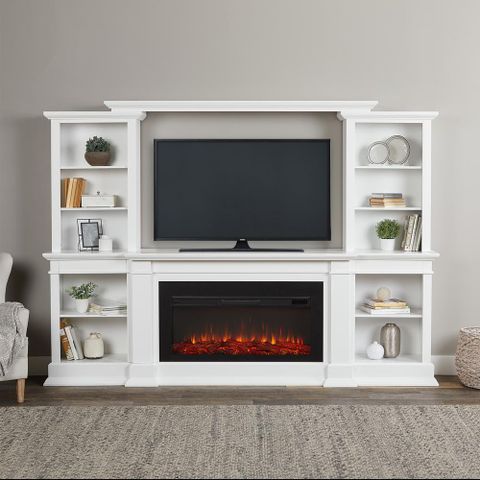 White Fireplace Tv Stand Canadian Tire At Jose Scott Blog throughout Creating Cohesion with Entertainment Centers in Modern Interiors