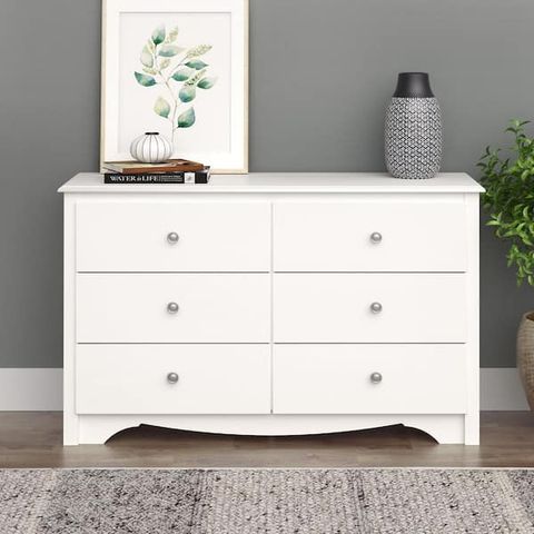 White Monterey 6 Drawer Dresser | Dresses Images 2025 inside Raphael 6 Drawer Dresser, White