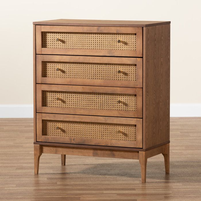 Wholesale Interiors Ramiel Mid-Century Modern Ash Walnut Finished Wood ... within Why Rattan Accents Add Character to Modern Furniture