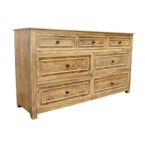 Wildon Home® Ethane 7-Drawer Solid Wood Dresser In Natural Finish | Wayfair with regard to Choosing Furniture That Lasts Exploring the Jenna 7-Drawer Solid Wood Dresser