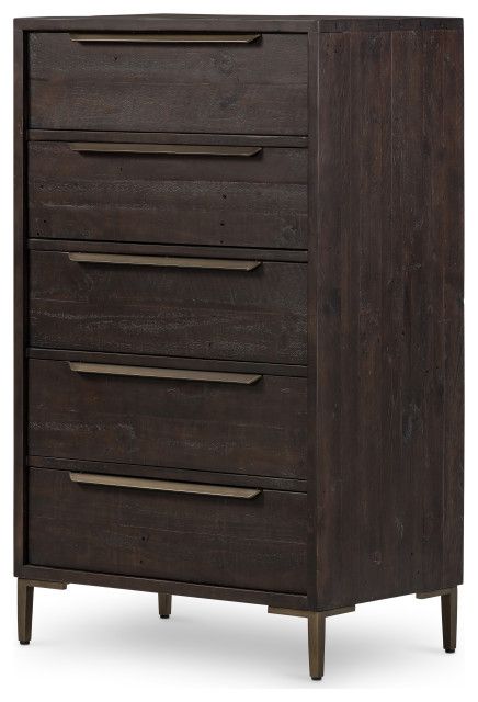 Wyeth 5 Drawer Dresser, Dark Carbon - Transitional - Dressers - By Four ... within Wyeth 5 Drawer Dresser, Dark Carbon
