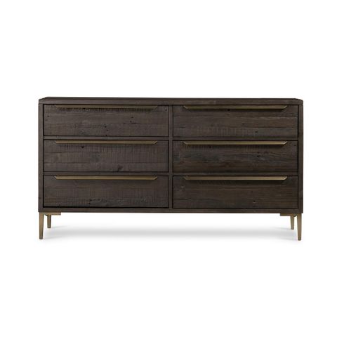 Wyeth 6 Drawer Dresser-Dark Carbon (108383-005) By Four Hands in Wyeth 5 Drawer Dresser, Dark Carbon