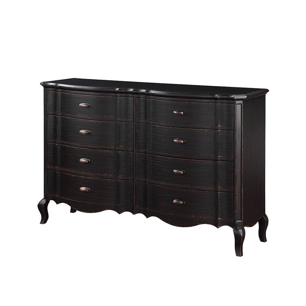 64&quot; Chelmsford Decorative Storage Drawer Antique Black Finish - Acme ... regarding Exploring the Distinctive Features That Define Acme Chelmsford Dresser Design