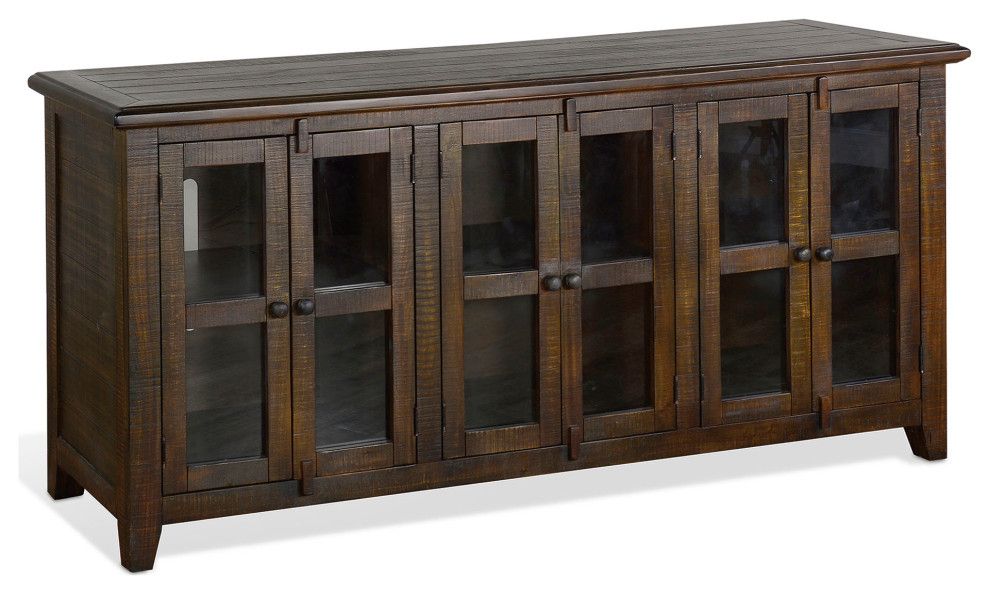 Designing with the Keese 2-door Wood 70 TV Stand Media Console in Mango Brown