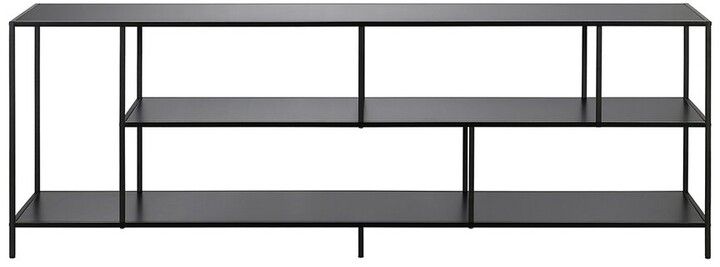 Abraham + Ivy Winthrop Rectangular Tv Stand With Metal Shelves For Tv's ... inside Winthrop Rectangular Tv Stand With Metal Shelves For Tv's Up To 80 In...