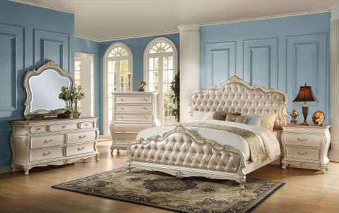 Acme Chantelle 5-Drawer Chest In Pearl White | 1Stopbedrooms with regard to Chantelle Chest, Pearl White