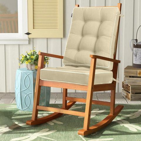Amazon.com: Favoyard Rocking Chair Cushion Set, Indoor & Outdoor Rocker ... for Rocking Chair With Cushion Bamboo