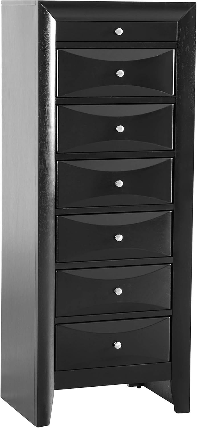 Amazon.com: Glory Furniture Marilla 7 Drawer Lingerie Chest In Black ... within 7-Drawer Lingerie Chest, Black