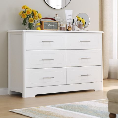 Amazon.com: Hostack 5 Drawer Dresser With Door, White Storage Cabinet ... pertaining to Understanding the Versatility of Modern White and Black 5-Drawer Chest Solutions