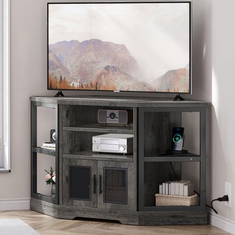 Amazon.com: Yitahome Corner Tv Stand For Tvs Up To 55 Inch With Power ... throughout Choosing the Right Materials for Durable and Stylish Corner Entertainment Units