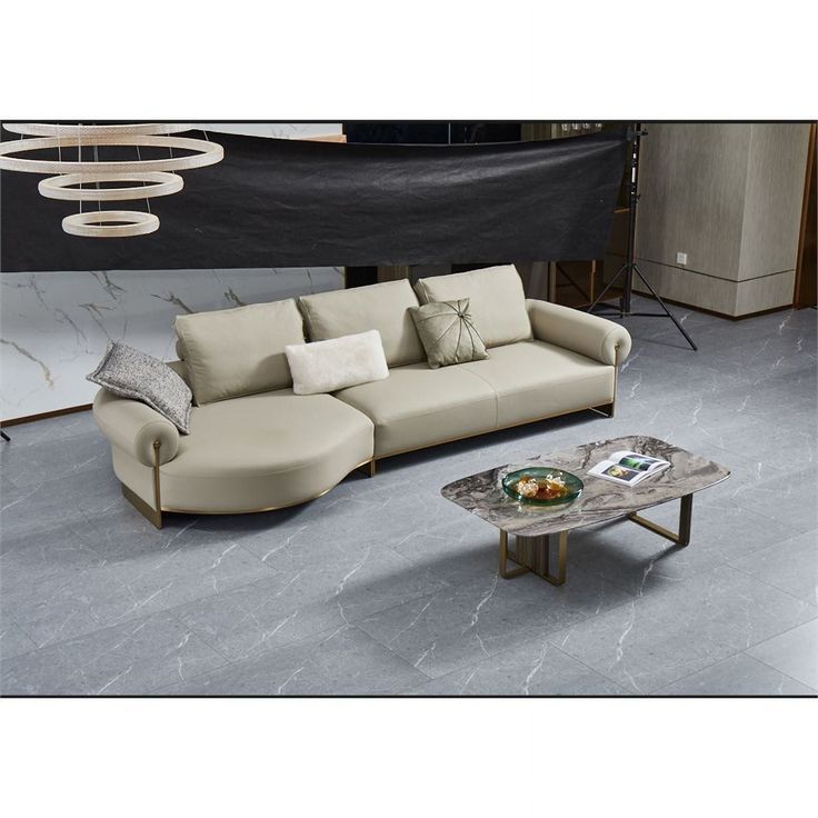 American Eagle Furniture Genuine Leather &amp; Metal Sectional In Gray ... for How American Eagle Furniture Balances Comfort and Style in Their Genuine Leather Collections