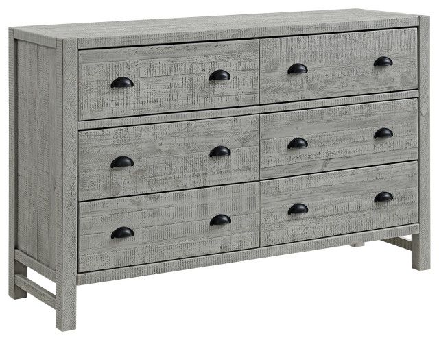 Arden 6-Drawer Double Dresser - Farmhouse - Dressers - By Trademark ... with Maximizing bedroom storage with multi-drawer wooden furniture solutions