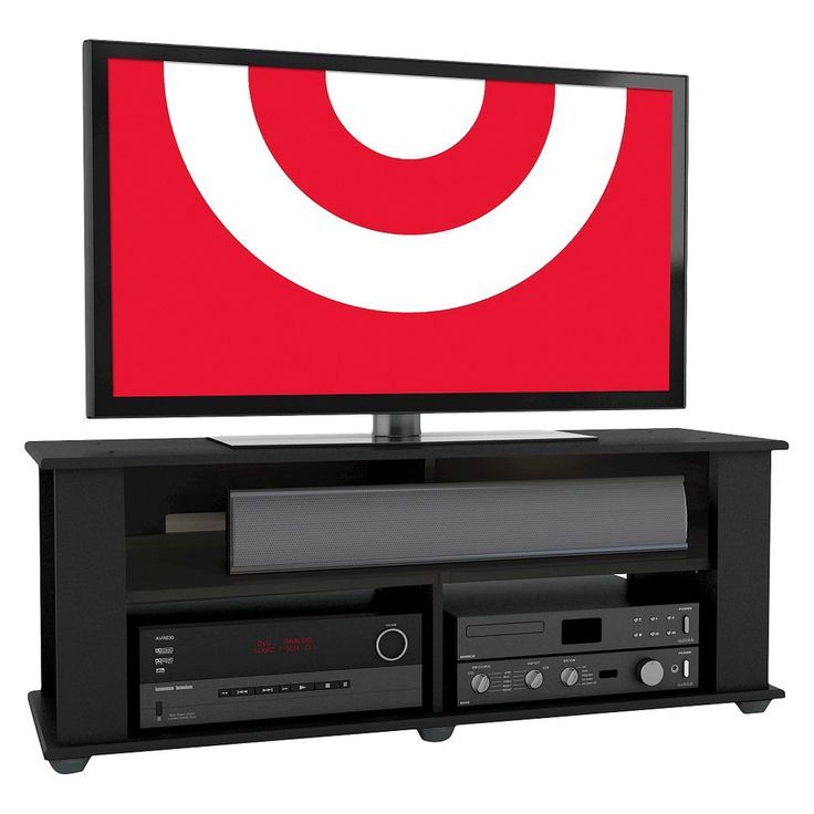 Bakersfield Ravenwood Tv Stand Black - Corliving: Contemporary Design ... with regard to Bakersfield Ravenwood Black Tv And Component Stand