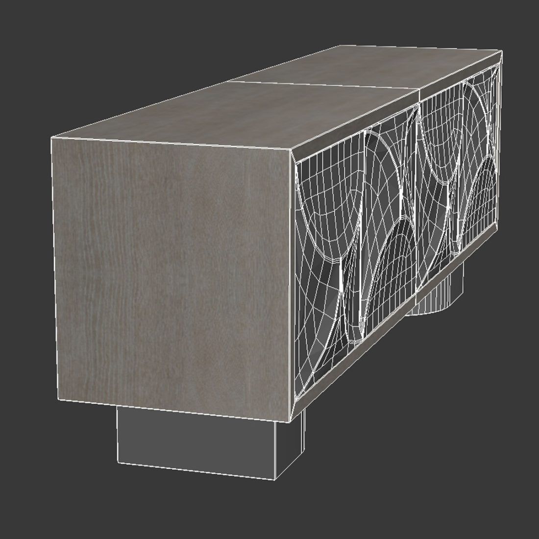 Bernhardt Interiors Lunula Entertainment Credenza - 3D Model For Vray regarding Bernhardt Lunula Entertainment Credenza