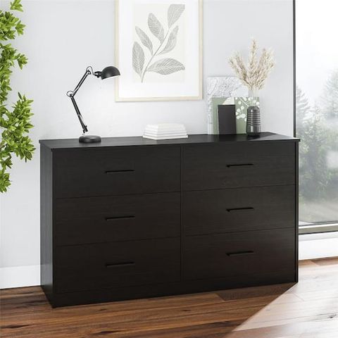 Black Dresser 6 Drawer | Dresses Images 2025 in Corliving Boston 6 Drawer Dresser, Black