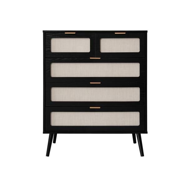 Boyel Living Black 5-Drawer Accent Storage Cabinet - Stylish And ... within How to Choose the Right Stone-Textured 5 Drawer Accent Cabinet for Your Space