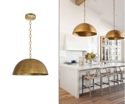 Brass Dome Pendant Light Brass Oxide Lamp, Brass Dome Pendant Light ... regarding Zeno 8.5 Wide Pendant With Metal Shade In Brass/Brass