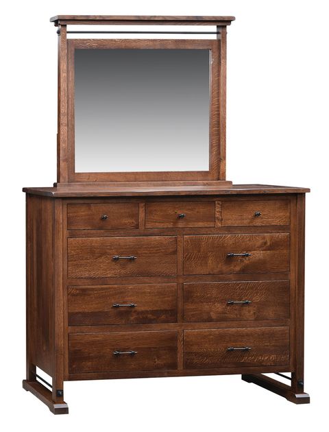 Carla Elizabeth 9 Drawer Dresser And Mirror - Ohio Hardwood Furniture pertaining to How to Choose the Right 9 Drawer Dresser with Mirror for Your Bedroom Setup
