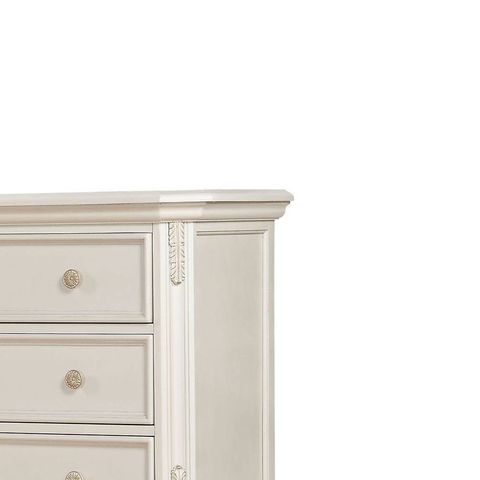 Chantelle Pearl White Decorative Storage Drawer Chest | Acme Furniture ... for A Deep Dive Into the History and Evolution of Chantelle Chest and Pearl White