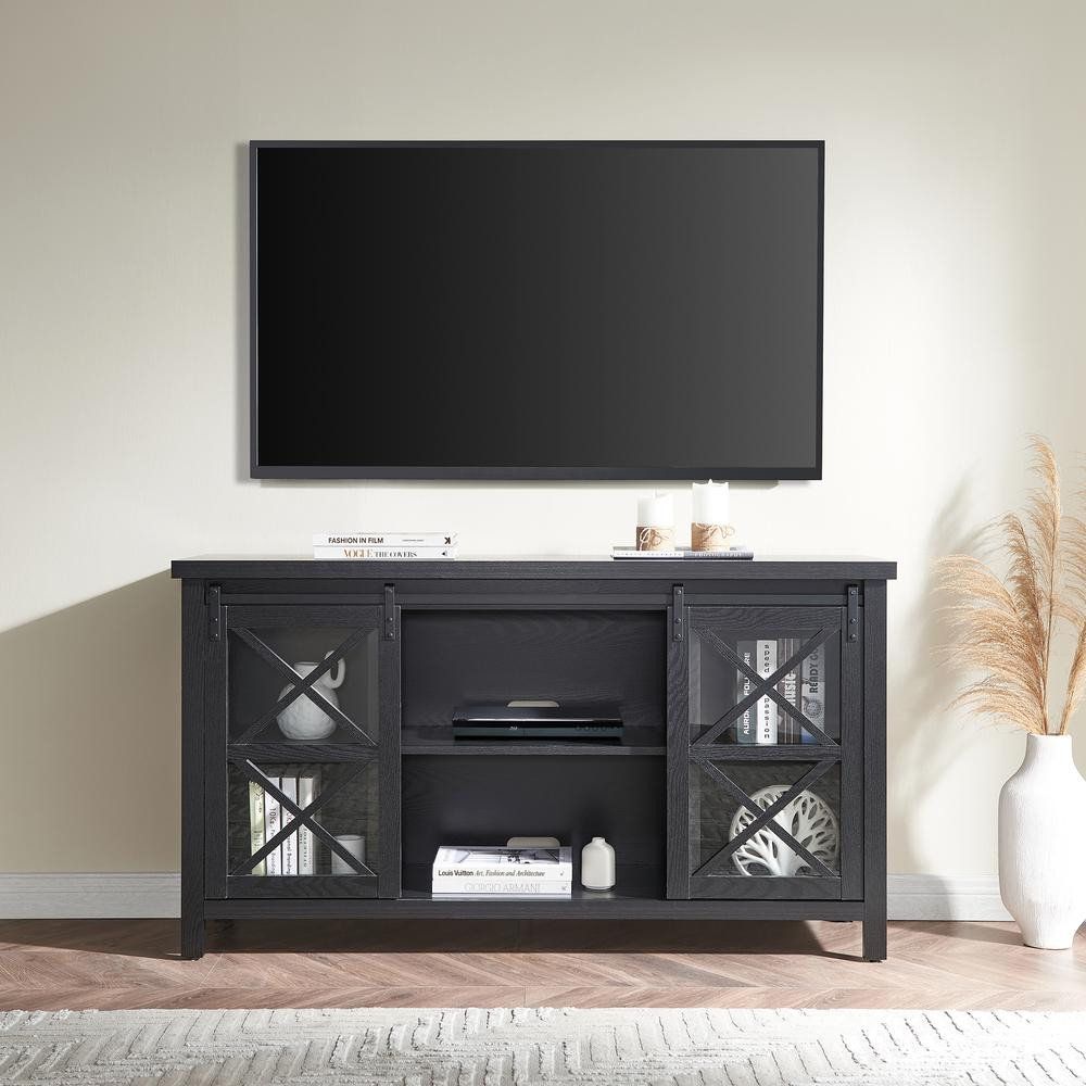 Clementine Rectangular Tv Stand For Tv's Up To 65 In Black Grain ... inside Sawyer Rectangular Tv Stand For Tv's Up To 65 In Black