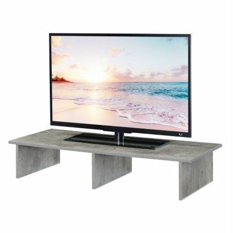 Convenience Concepts Designs2Go Large Tv/Monitor Riser In Light Gray ... with regard to Convenience Concepts Designs2Go Large Tv-Monitor Riser In Light Oak Wood Finish