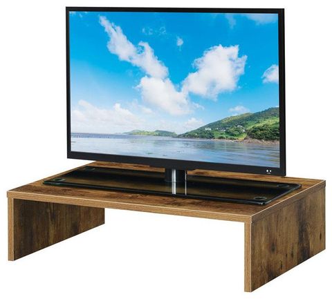 Convenience Concepts Designs2Go Small Tv/Monitor Riser In Nutmeg Wood ... throughout Creating Balance in Living Spaces Through Thoughtful Furniture Design