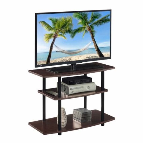 Convenience Concepts Designs2Go Three-Tier Tv Stand In Espresso Wood ... throughout Convenience Concepts Designs2Go Three-Tier Wood 32" Tv Stand In Nutmeg Wood