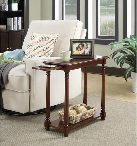 Convenience Concepts French Country Regent End Table In Mahogany Wood ... pertaining to Understanding the Appeal of French Country Furniture Design