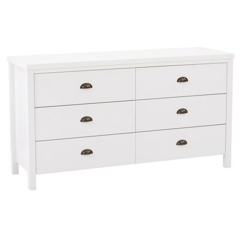 Corliving - Boston 6-Drawer Dresser - White | National Credit Direct within Real User Experiences with CorLiving Boston 6 Drawer Dresser Black