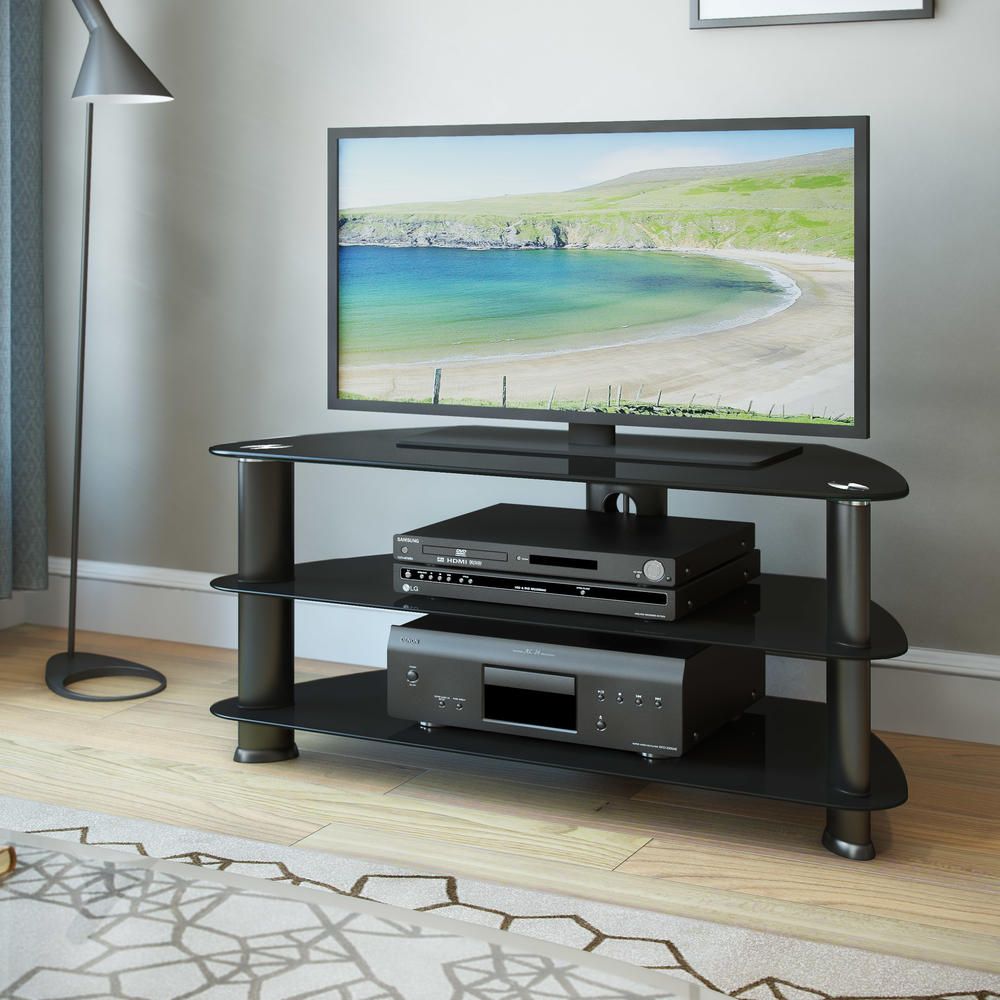 Creating Visual Balance with Laguna Satin Black TV Stand Placement