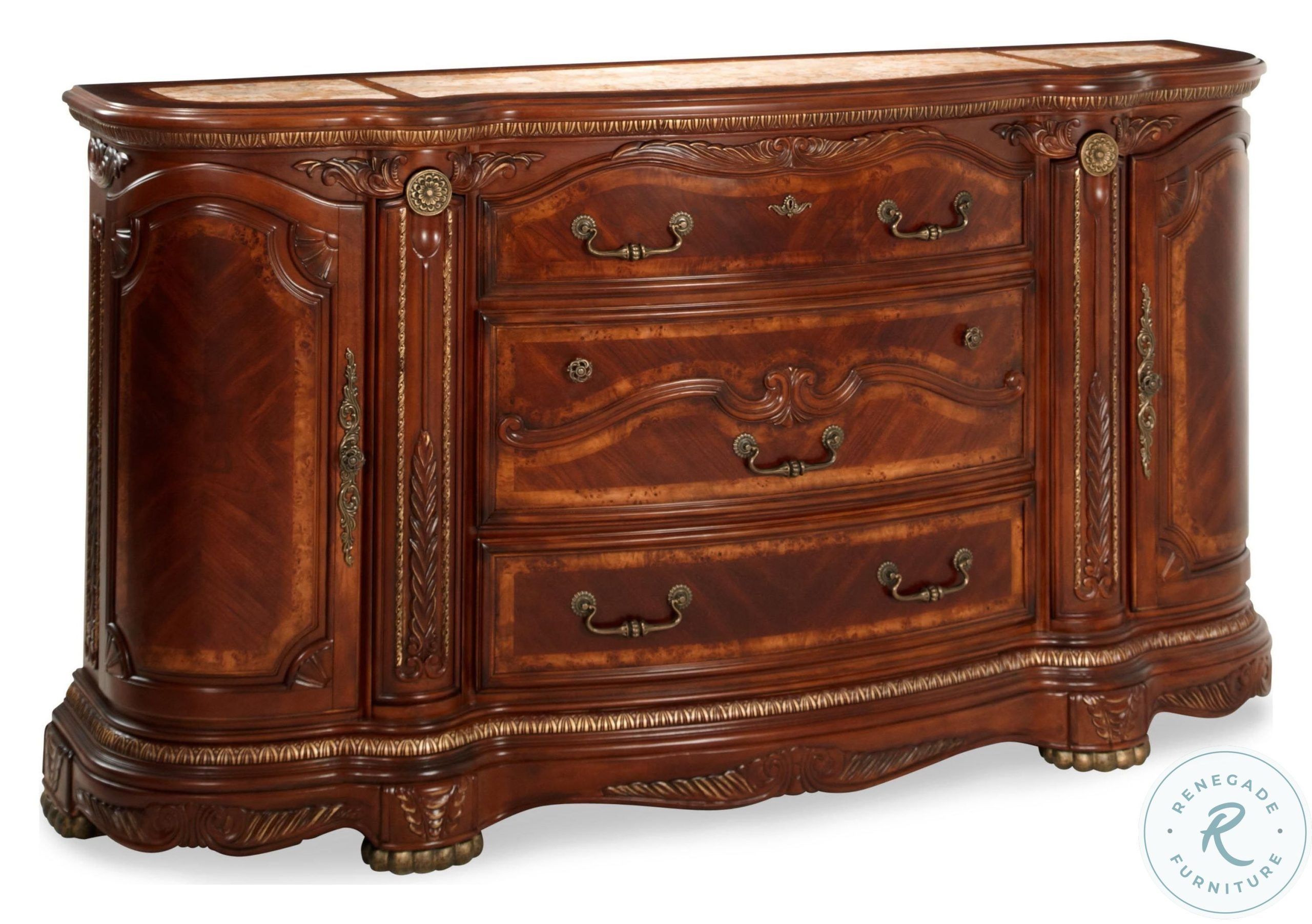 Cortina Honey Walnut Dresser | Homegallerystores.com | Nf65050-28 in Cortina Dresser and Mirror Set - Honey Walnut