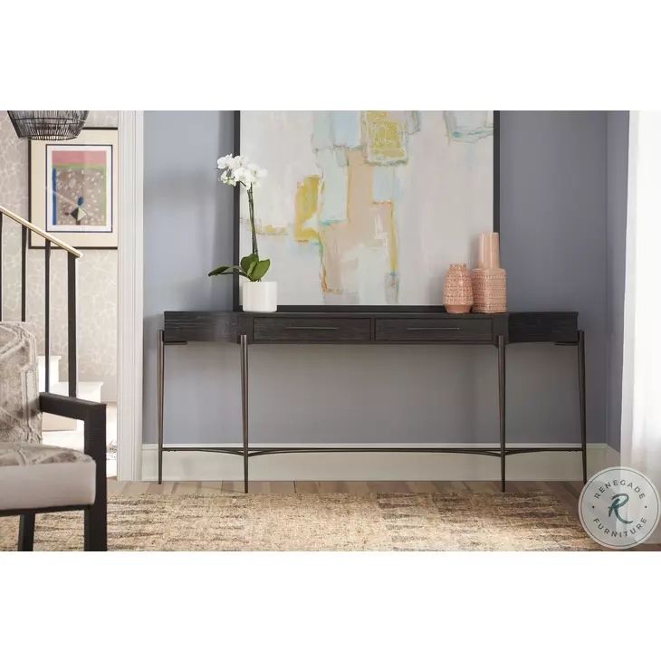 Curated Oslo Onyx Console Table From Universal | Coleman Furniture inside Curated Olso Entertainment Console - Onyx