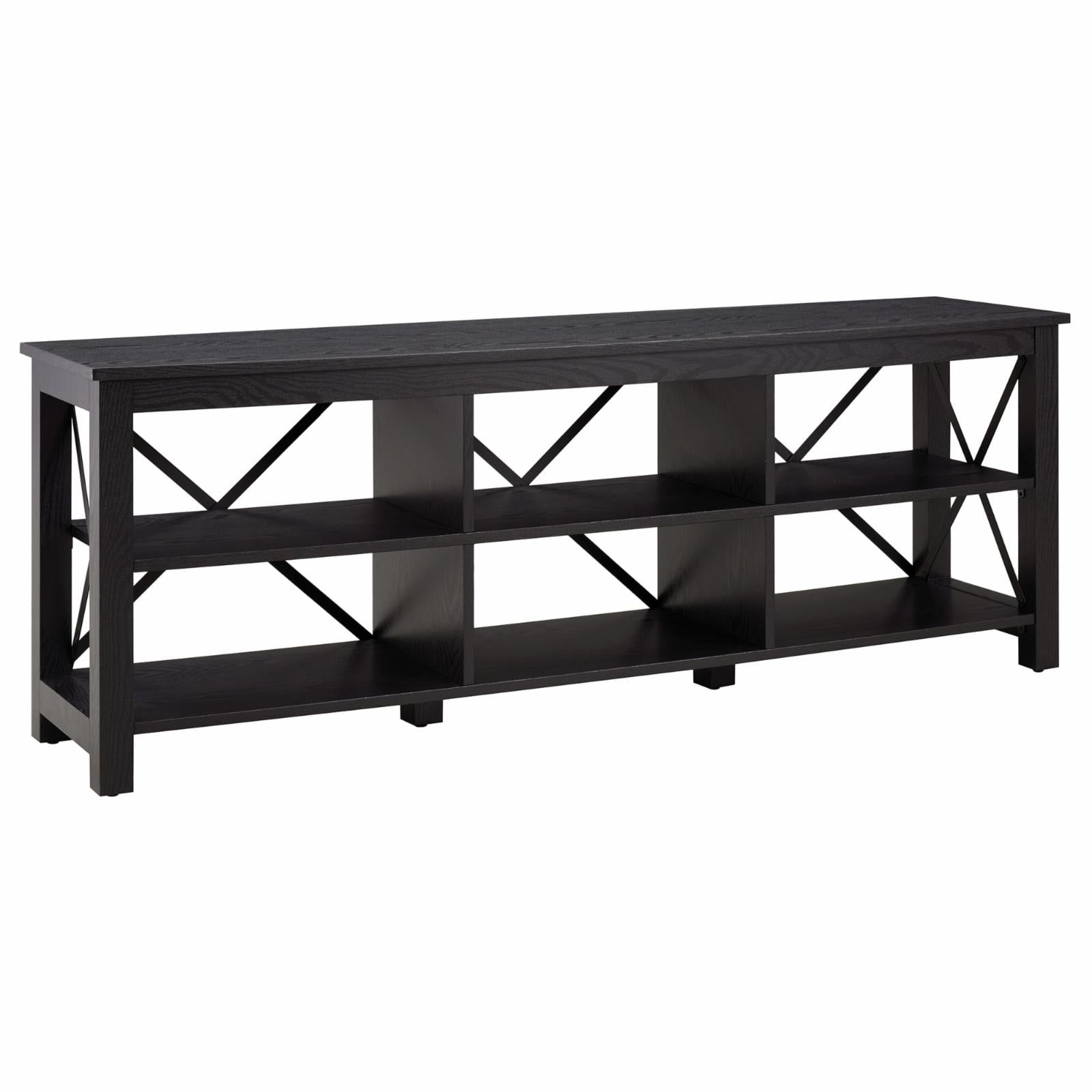 Evelyn&amp;Zoe Sawyer Rectangular Tv Stand For Tv's Up To 75&quot;, Black ... regarding Sawyer Rectangular Tv Stand For Tv's Up To 65 In Black