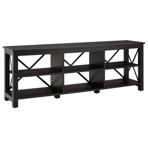 Evelyn&Zoe Sawyer Rectangular Tv Stand For Tv's Up To 75", Black ... regarding Sawyer Rectangular Tv Stand For Tv's Up To 65 In Black