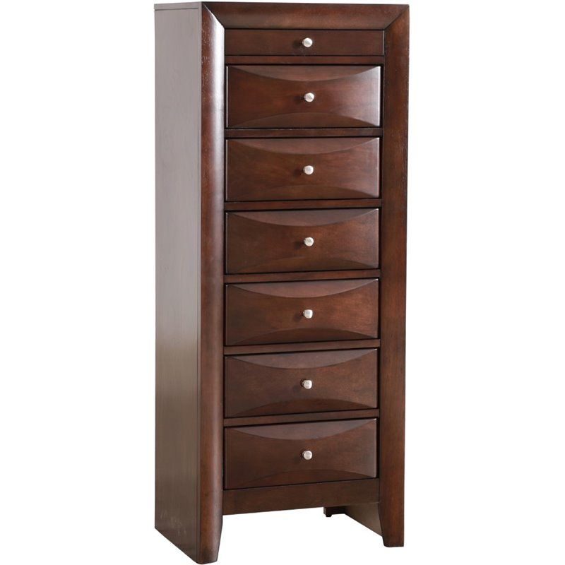 Glory Furniture Marilla 7 Drawer Lingerie Chest In Cappuccino ... intended for 7-Drawer Lingerie Chest, Black