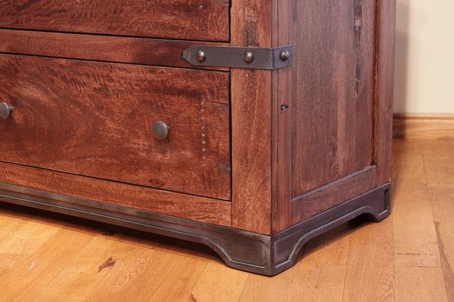 Granville Parota 5 Drawer Highboy Dresser - Rustic - Dressers - By ... inside Care tips and maintenance routines for preserving your Granville Parota dresser
